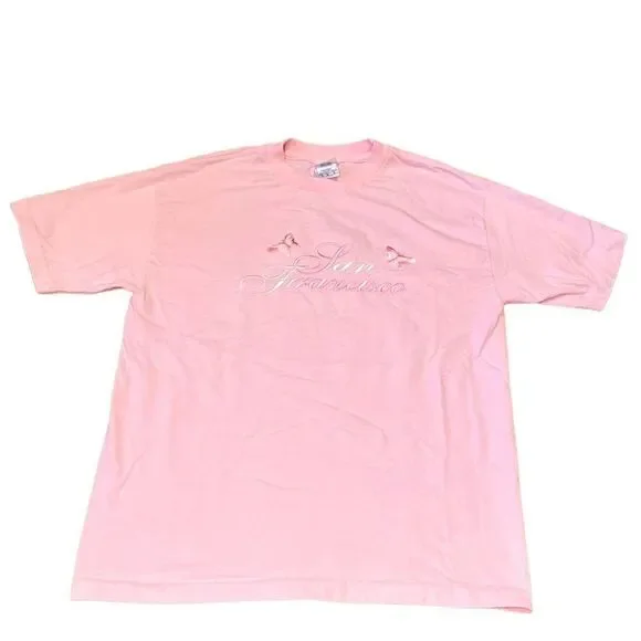 Vintage Women’s Pink San Francisco T-Shirt - Picture 2 of 6